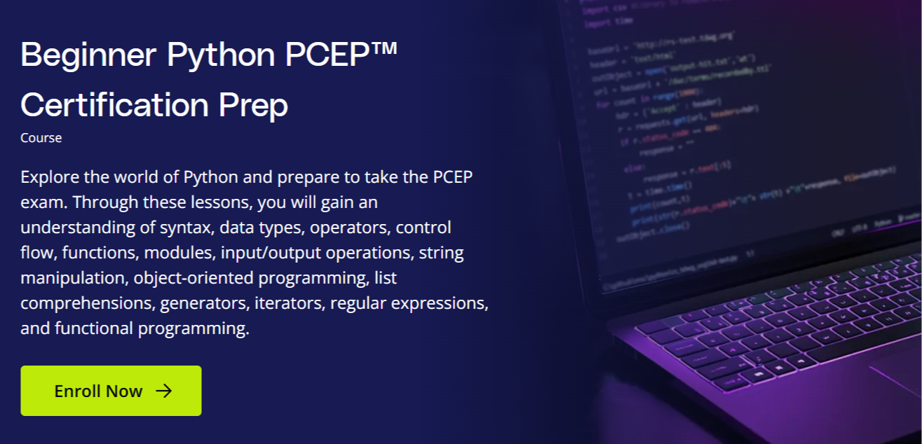 Beginner Python PCEP™ Certification Prep