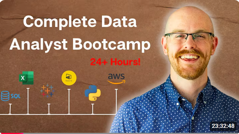 Ultimate Data Analyst Bootcamp [24 Hours!] for FREE | SQL, Excel, Tableau, Power BI, Python, Azure