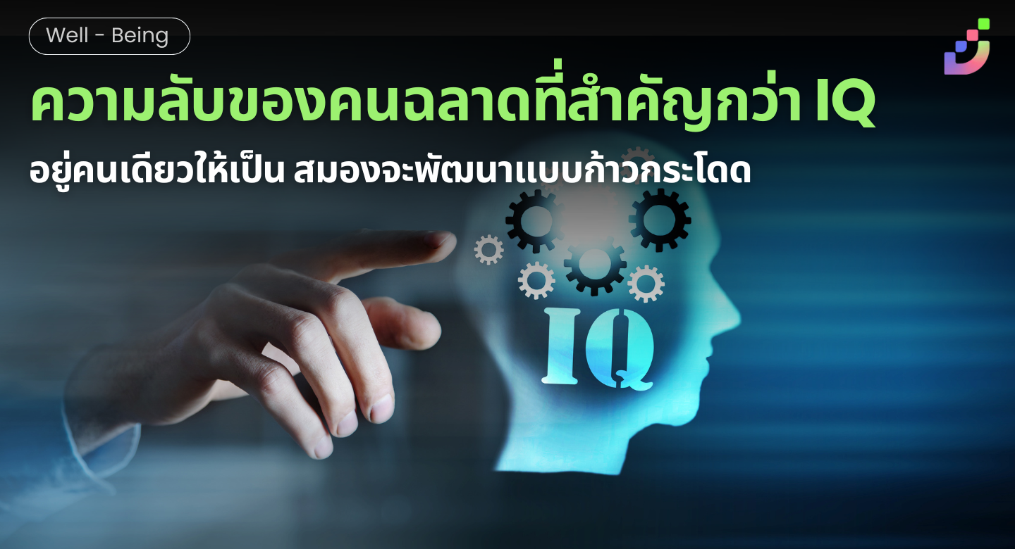 Thumbnail for ความลับของคนฉลาดที่สำคัญกว่า IQ : อยู่คนเดียวให้เป็น สมองจะพัฒนาแบบก้าวกระโดด